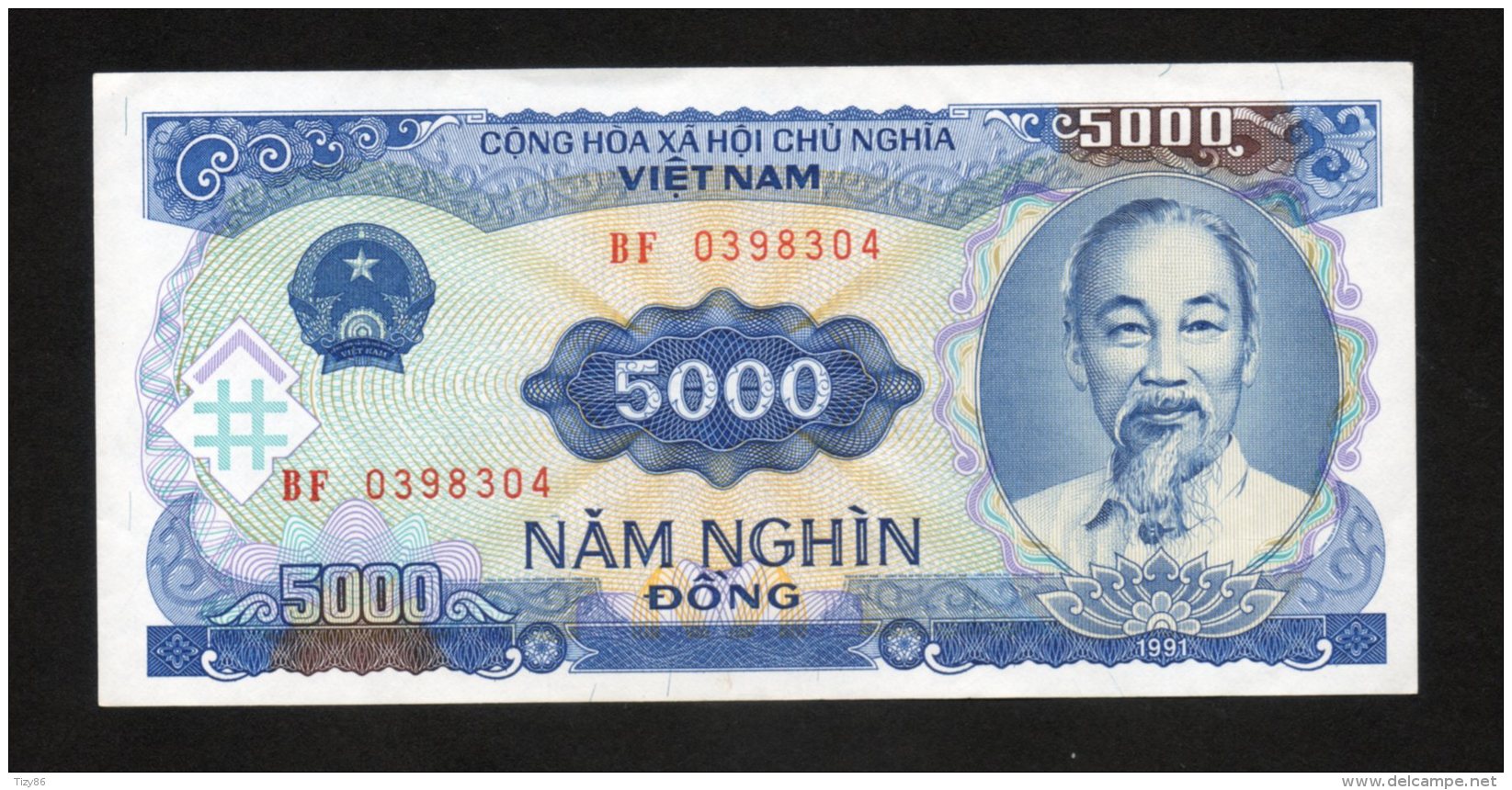 Banconota  Vietnam 5000 Nam Nghi 1991 - Vietnam