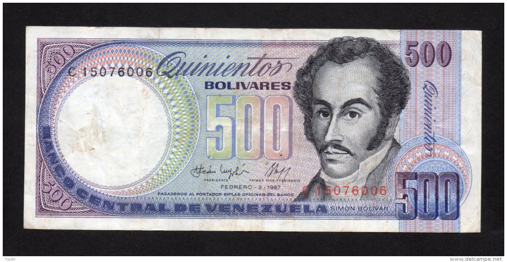 Banconota  Venezuela - 500 Bolivares 1987 - Venezuela