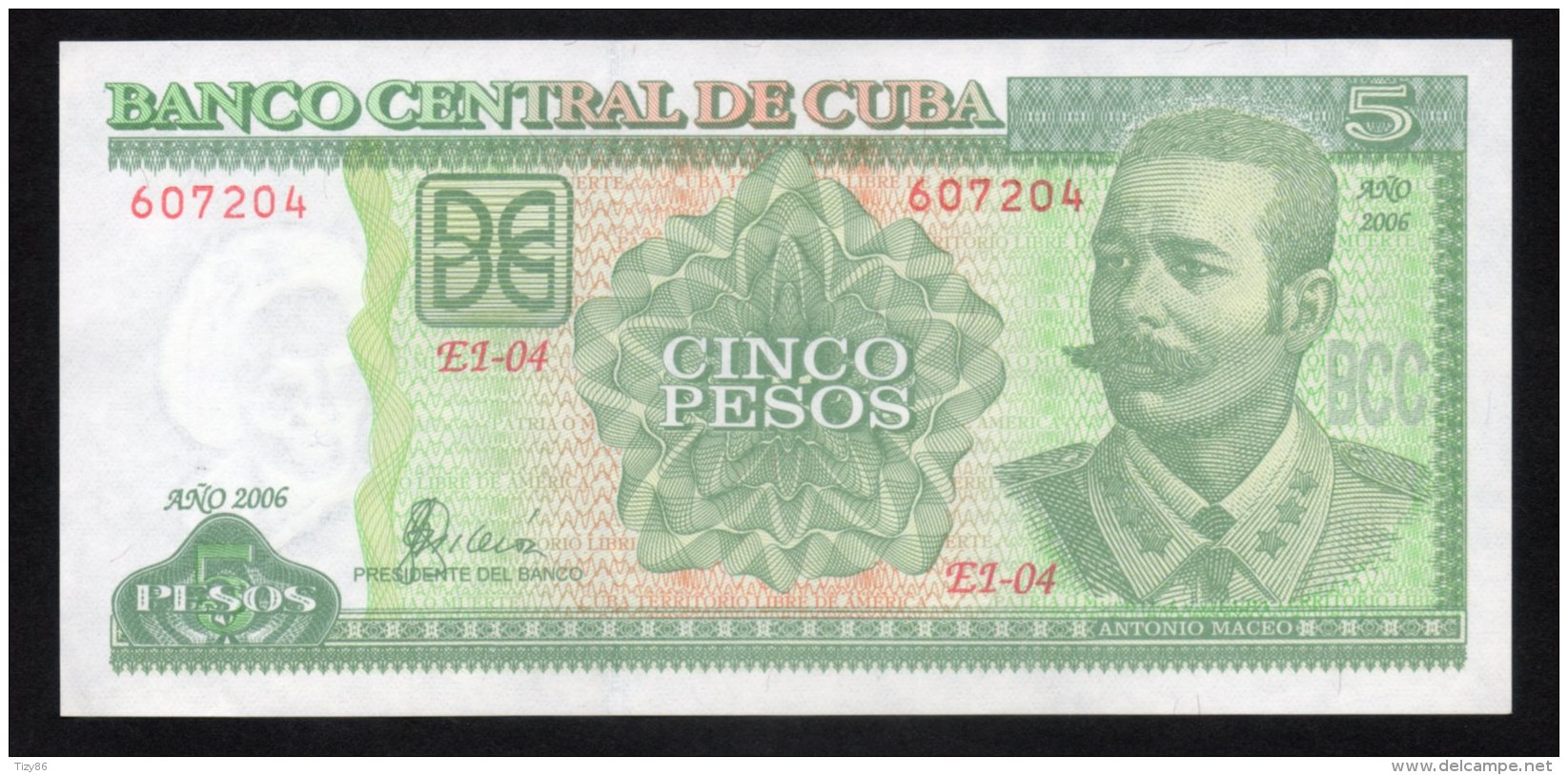 Banconota  Cuba 5 Pesos 2006 - Cuba