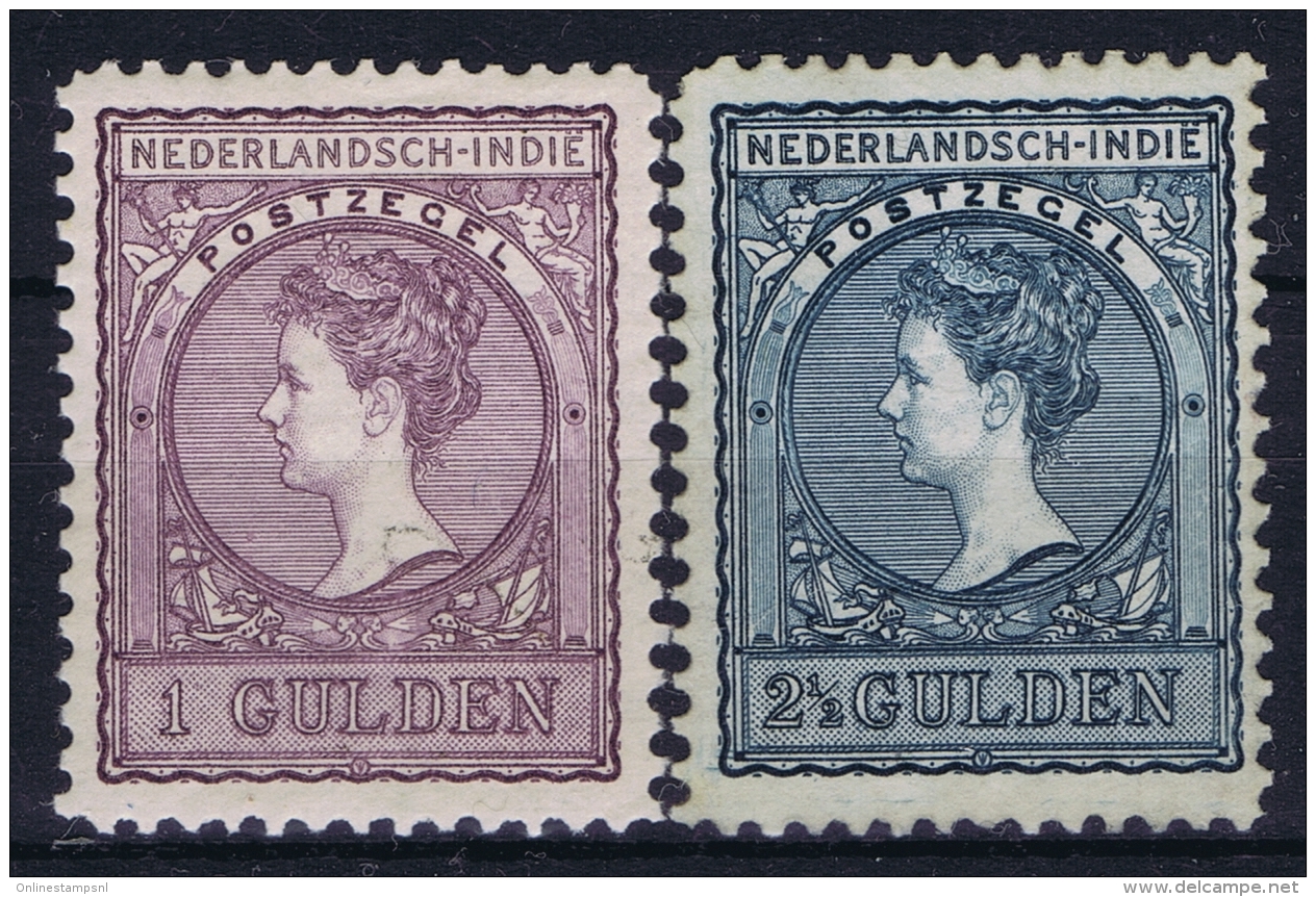 Netherlands East Indies : NVPH Nr 58 - 59  MH/* Flz/ Charniere  1906-1912 Veth - Niederländisch-Indien