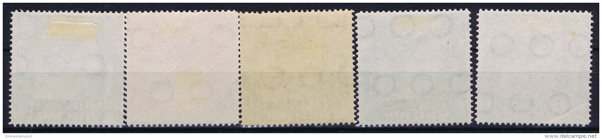 Netherlands East Indies : NVPH Nr 261 - 265 MH/* Flz/ Charniere 1938 - 1939  5G Has A Light Gum Fold Right Bottom Corner - Niederländisch-Indien