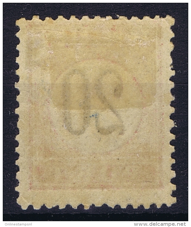 Netherlands East Indies : NVPH Nr P9  Perfo 12.50 * 12  MH/* Flz/ Charniere  1882  Postage Due Port Type 1 - Niederländisch-Indien