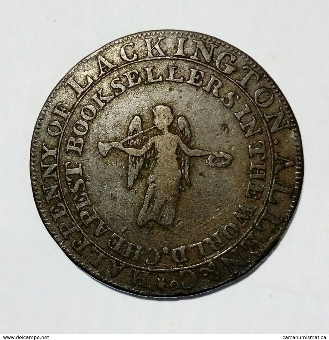 MIDDLESEX - J. LACKINGTON - HALF Penny Token ( 1794 ) Booksellers / Copper - Notgeld