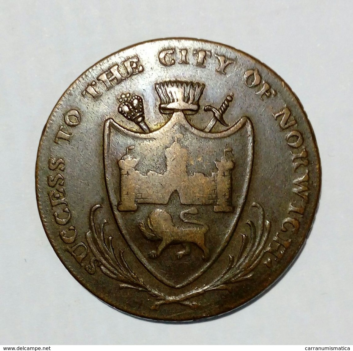 NORWICH - HALF Penny Token ( 1792 ) / Copper - Monedas/ De Necesidad