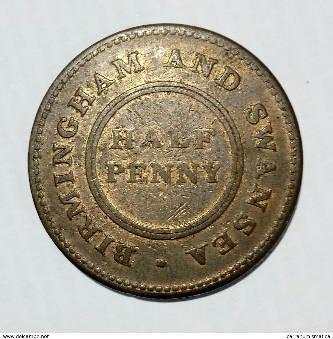 BIRMINGHAM & SWANSEA - ROSE COPPER COMPANY - HALF Penny Token ( 1811 ) / Copper - Monétaires/De Nécessité