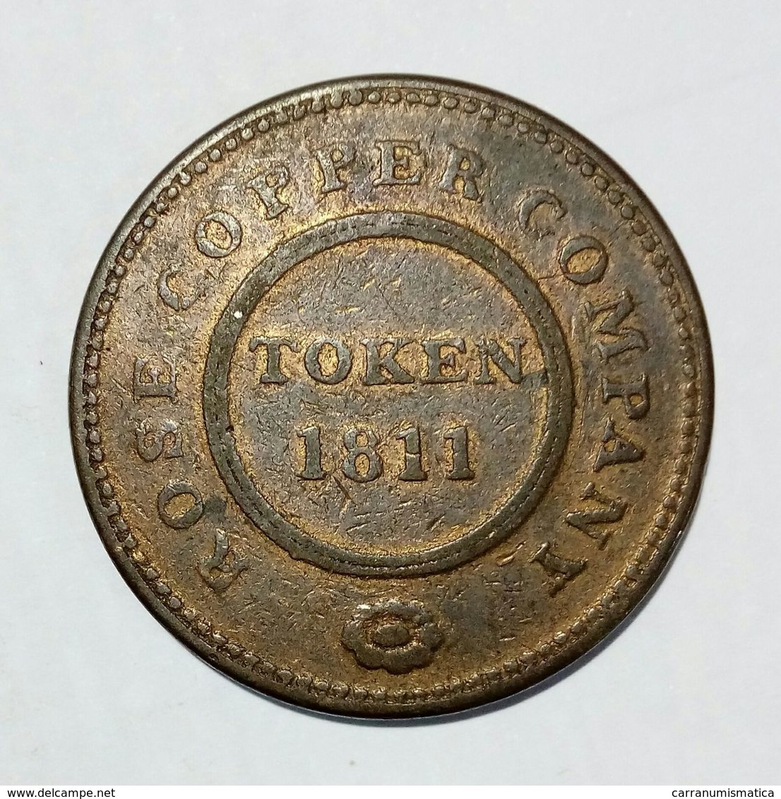 BIRMINGHAM & SWANSEA - ROSE COPPER COMPANY - HALF Penny Token ( 1811 ) / Copper - Monedas/ De Necesidad