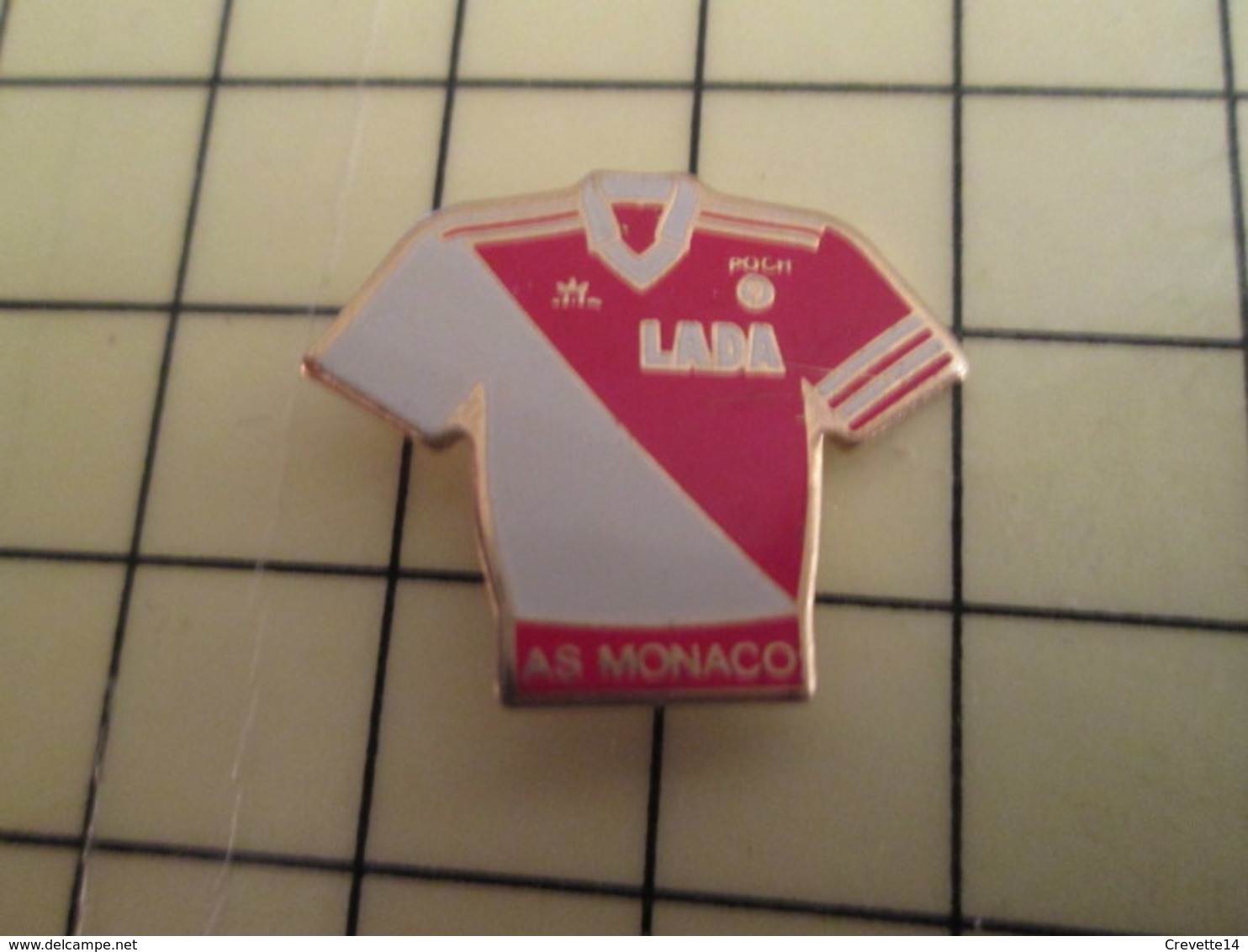 PIN812e Pin's Pins / De Belle Qualité Et Rare /  SPORTS : FOOTBALL MAILLOT AS MONACO - Voetbal