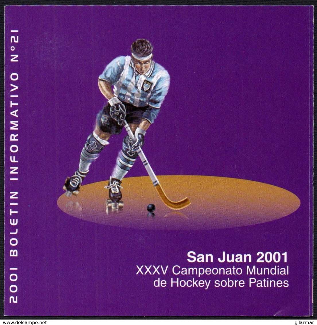 ARGENTINA - CORREO OCA 2001 - BOLETIN INFORMATIVO N° 21 - XXXV CAMPEONATO MUNDIAL DE HOCKEY SOBRE PATINES - Other & Unclassified