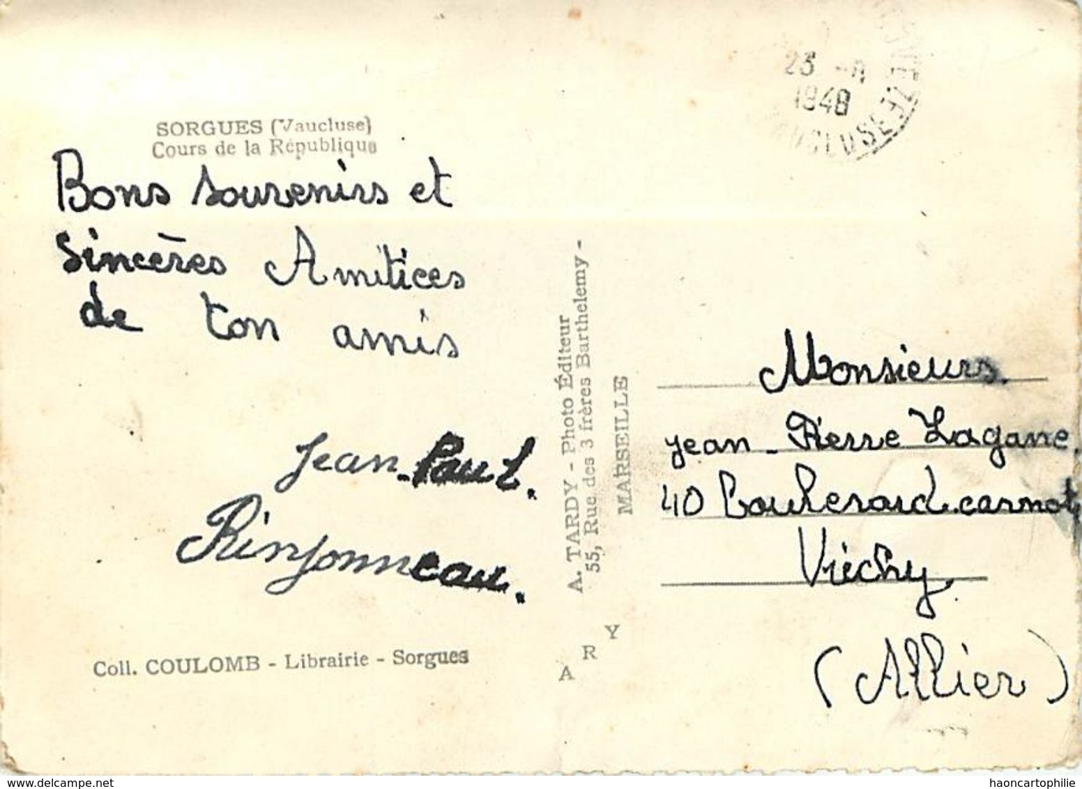84: Sorgues  Cours De La  République Semi Moderne Voyagée En 1948 - Sorgues