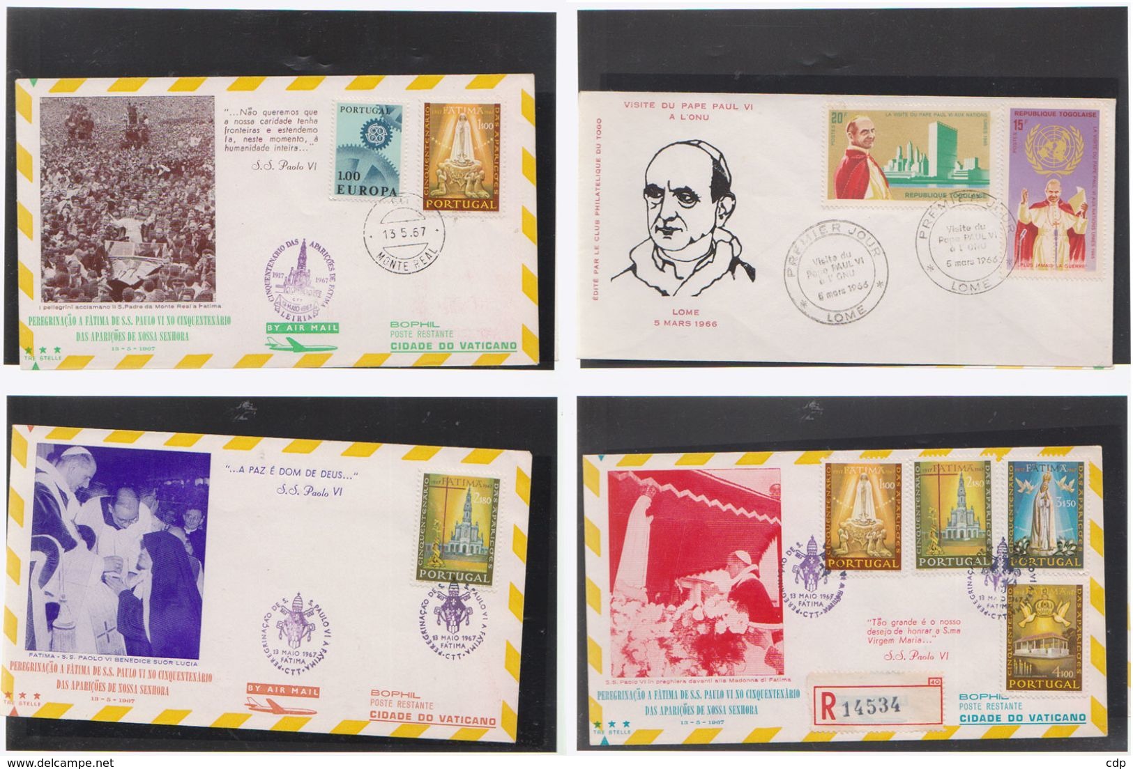 Lot 4 Enveloppes  Pape Paul VI - Autres - Europe