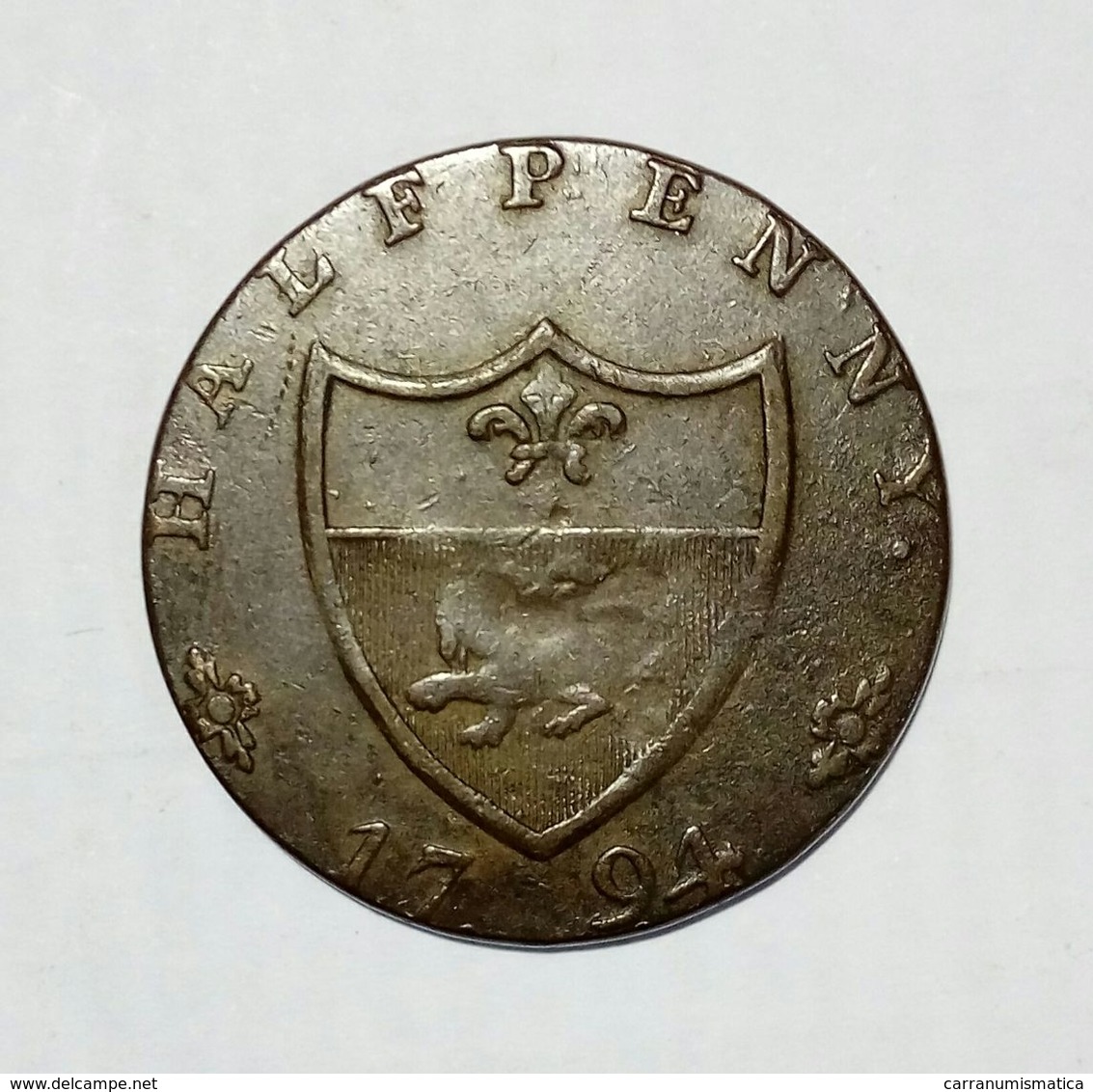 GREAT BRITAIN - BRUNSWICK - HALF Penny Token ( 1794 ) / Copper - Monedas/ De Necesidad