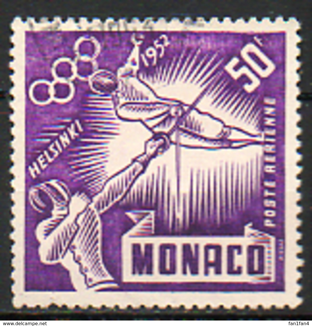 MONACO - 1953 - PA - N° 52 - (Jeux Olympiques D'Helsinki, Escrime) - Poste Aérienne