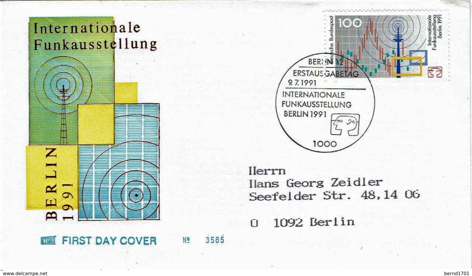 Germany - Mi-Nr 1553 FDC (O1077)- - 1991-2000