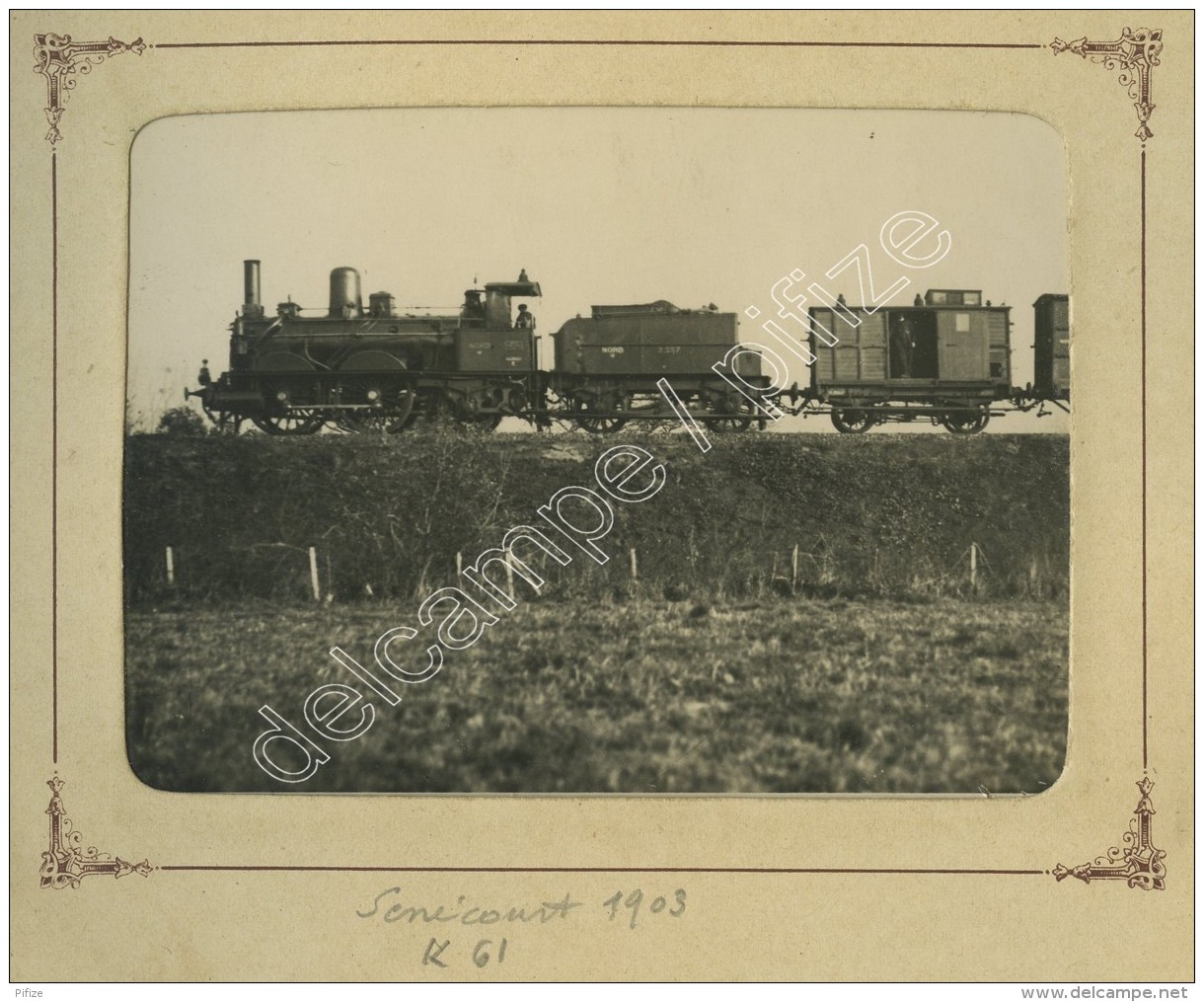 Locomotive Et Train . Légendée " Senecourt 1903 K31 " . Oise . - Trains