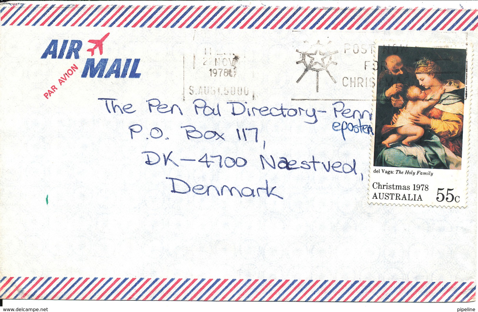 Australia Air Mail Cover Sent To Denmark 22-11-1978 Single Franked - Covers & Documents