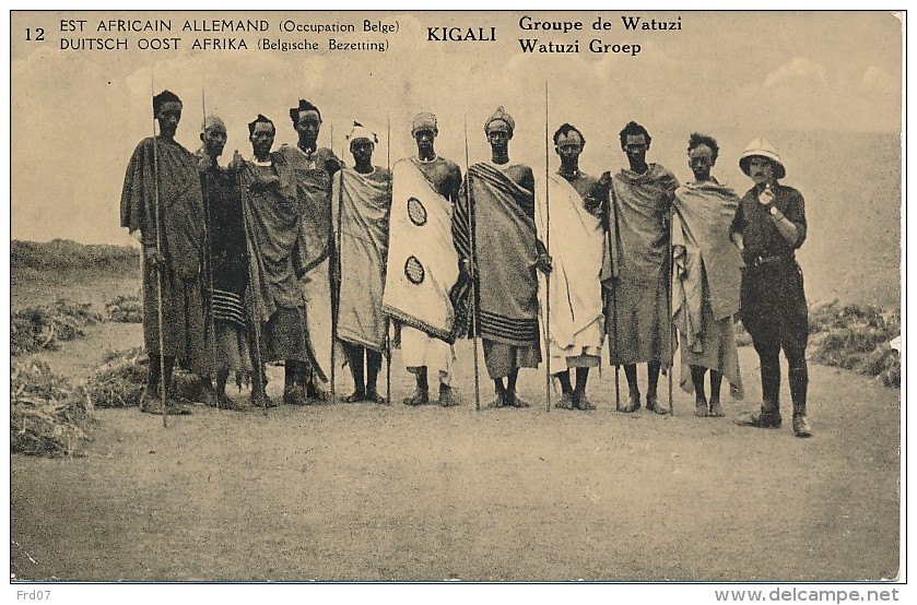 Est Africain Allemand (Occupation) -5 C -  Vue 12/50 5 C - Kigali Groupe De Watuzi - Enteros Postales