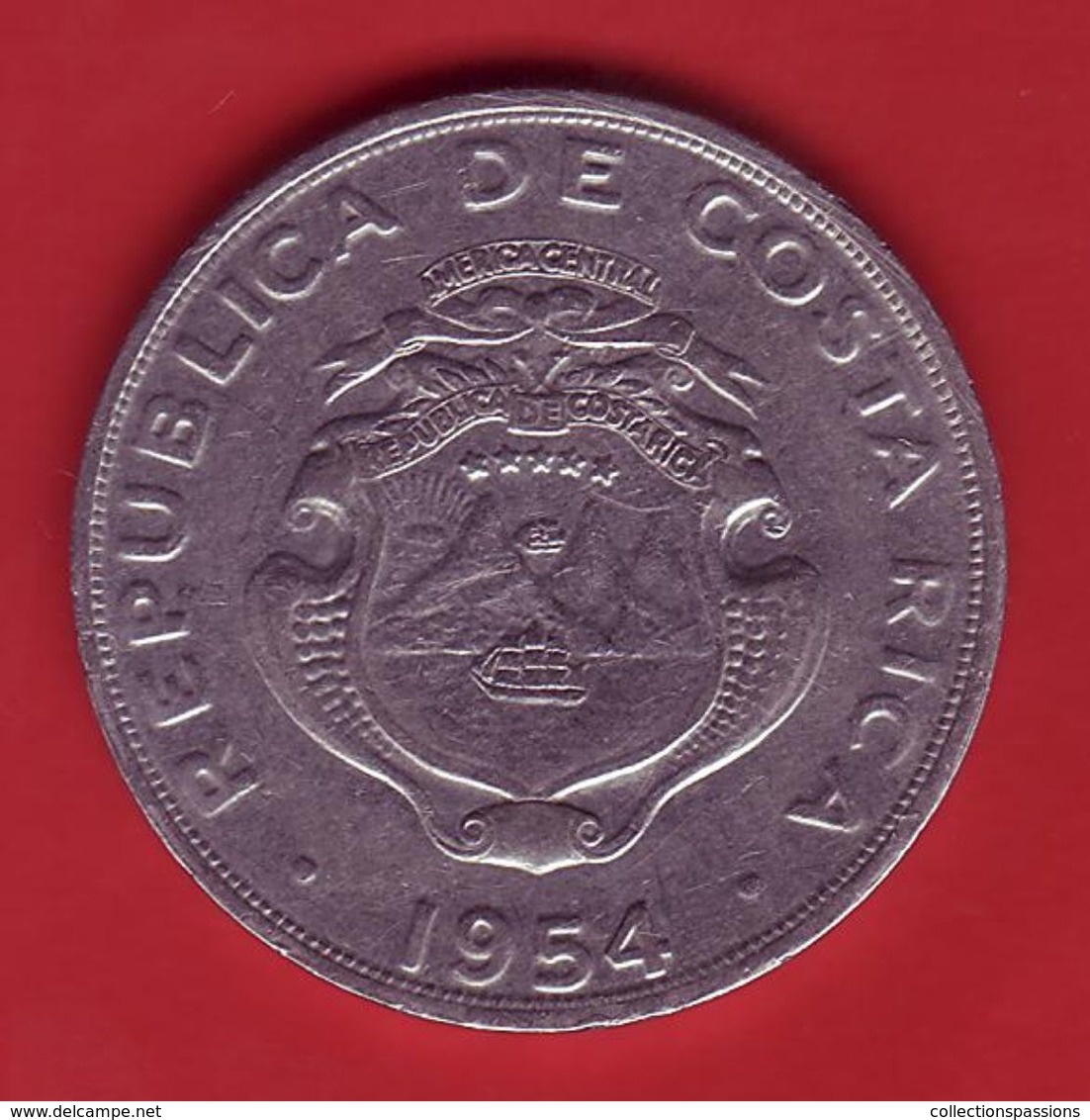 - COSTA RICA - 2 Colones - 1954 - - Costa Rica