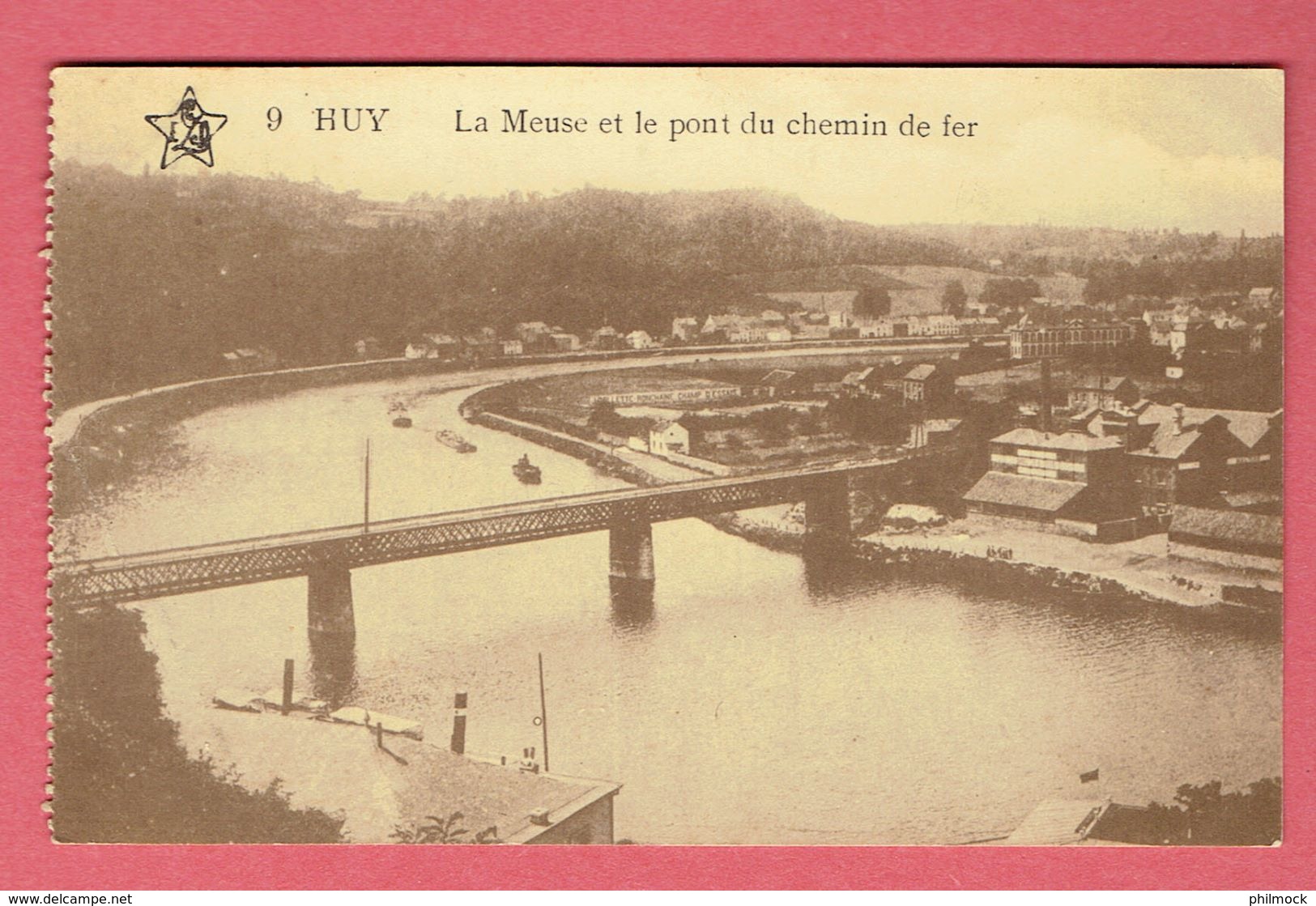 Huy N°9 - La Meuse Et Le Pont Du Chemin De Fer 11-2-1916 - Coll Star - Edit J.vander Elts A Huy - Hoei