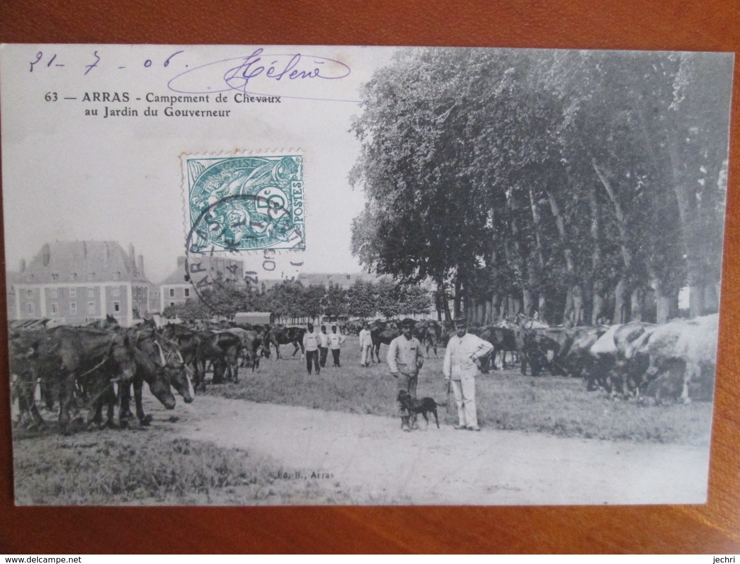 Arras , Campement De Chevaux Au Jardin Du Gouverneur - Arras