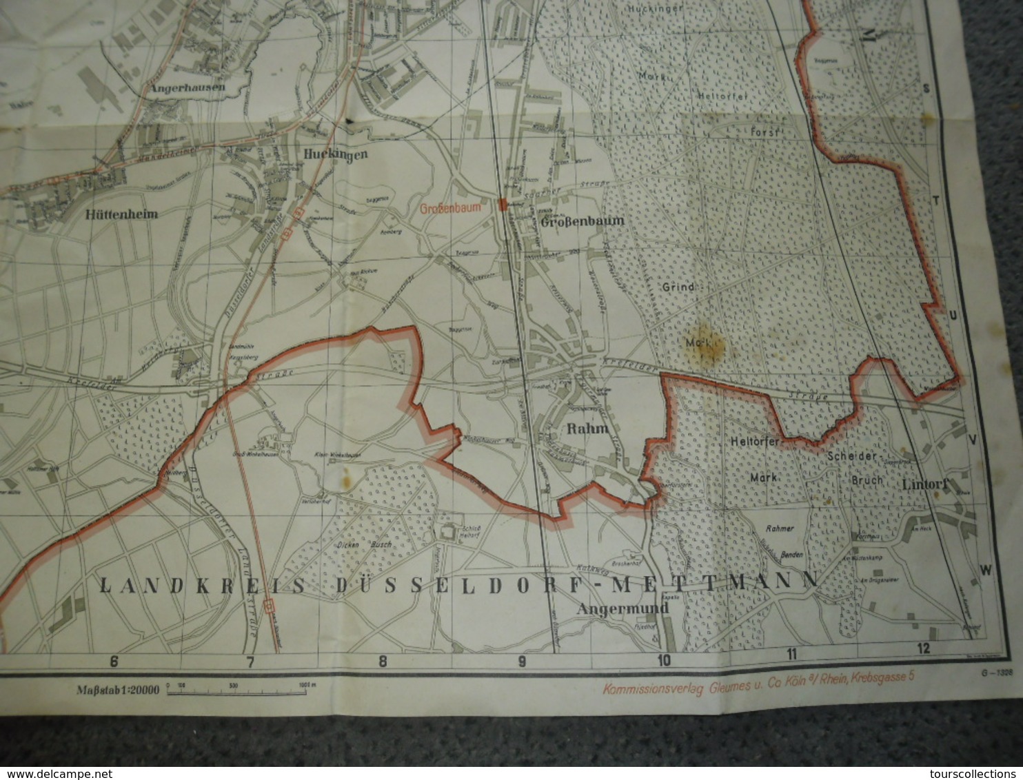 WW2 Allemagne 3° Reich STADTPLAN Von DUISBURG Mit Verzeichnis Der Straben Und Sehenswurdigkei - Plan De 1942 - Lettres & Documents