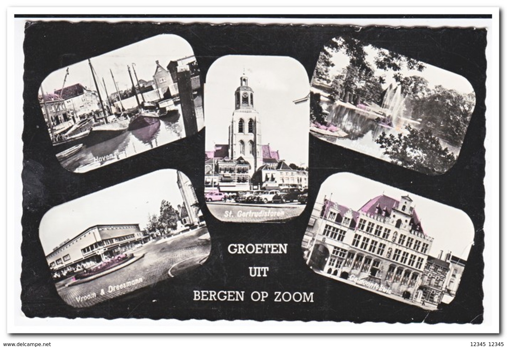 Bergen Op Zoom, Groeten Uit ( Rechterbenedenhoek Geknikt ) - Bergen Op Zoom