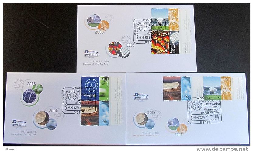 DEUTSCHLAND 2006 Mi-Nr. 2517/21 Zusammendrucke FDC - Sonstige & Ohne Zuordnung