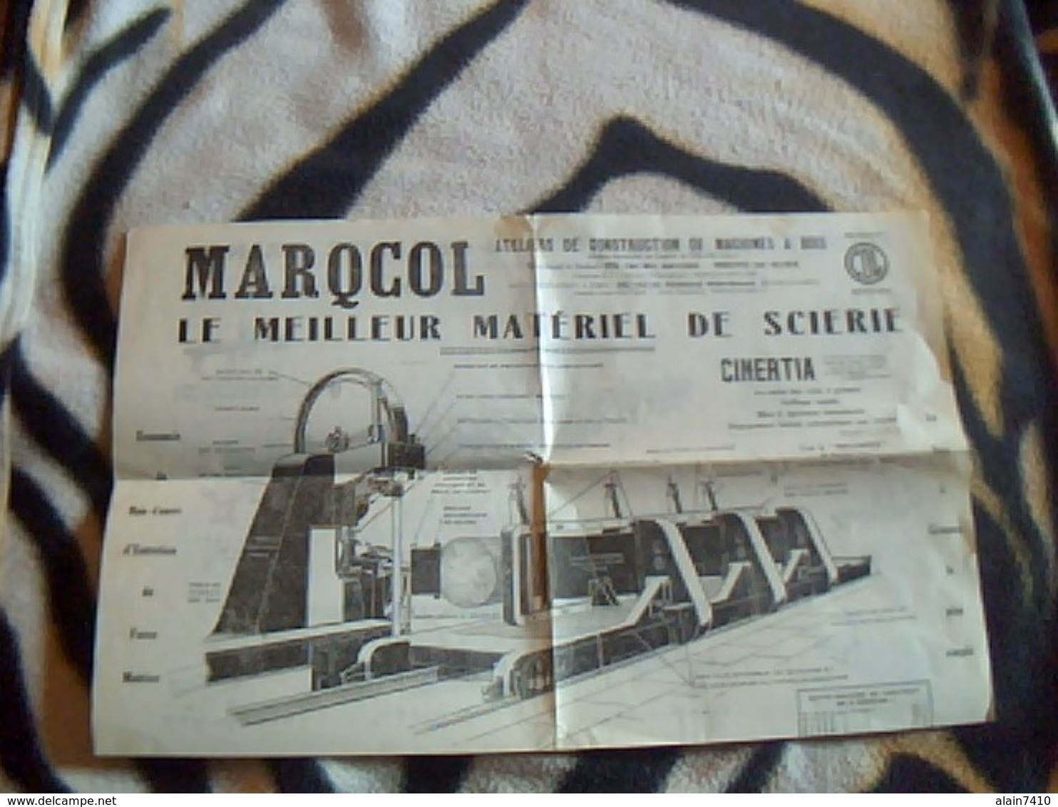 Publicitée Ancienne  Travail Du Bois   MARQCOL Usine A Moulins S/ Alliers Materiel De Scierie Divers - Autres & Non Classés