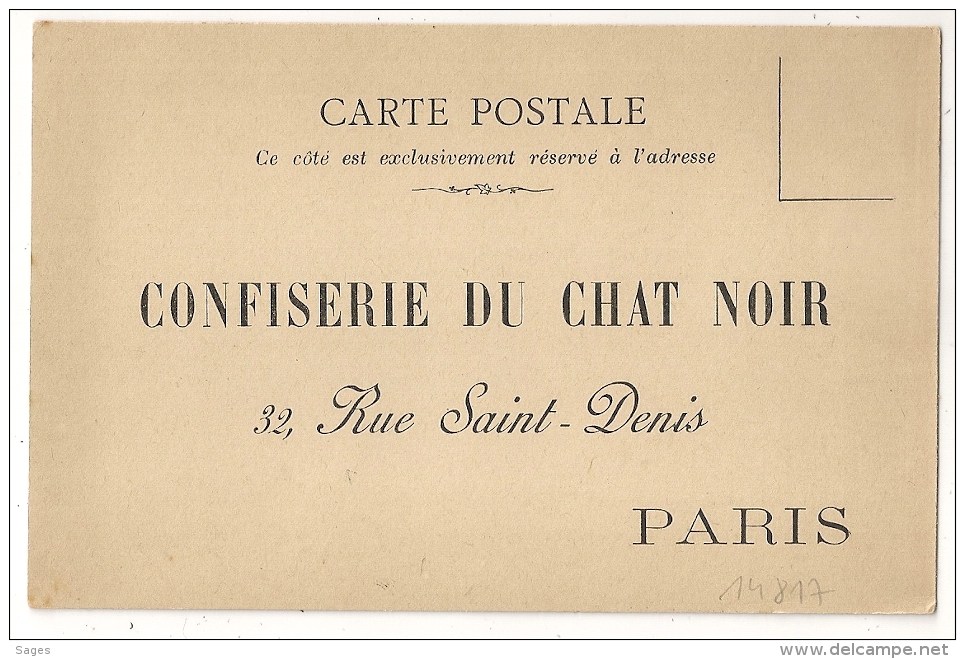 CONFISERIE DU CHAT NOIR. CARTE POSTALE NEUVE. PARIS. - Non Classés