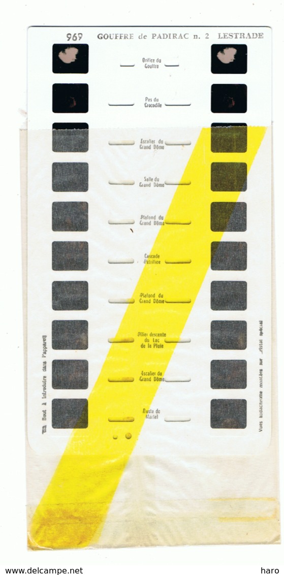 Plaquette De 10 Vues Stéréoscopiques Pour Appareil Lestrade - Gouffre De Padirac  +/- 1960 - Stereoscopi