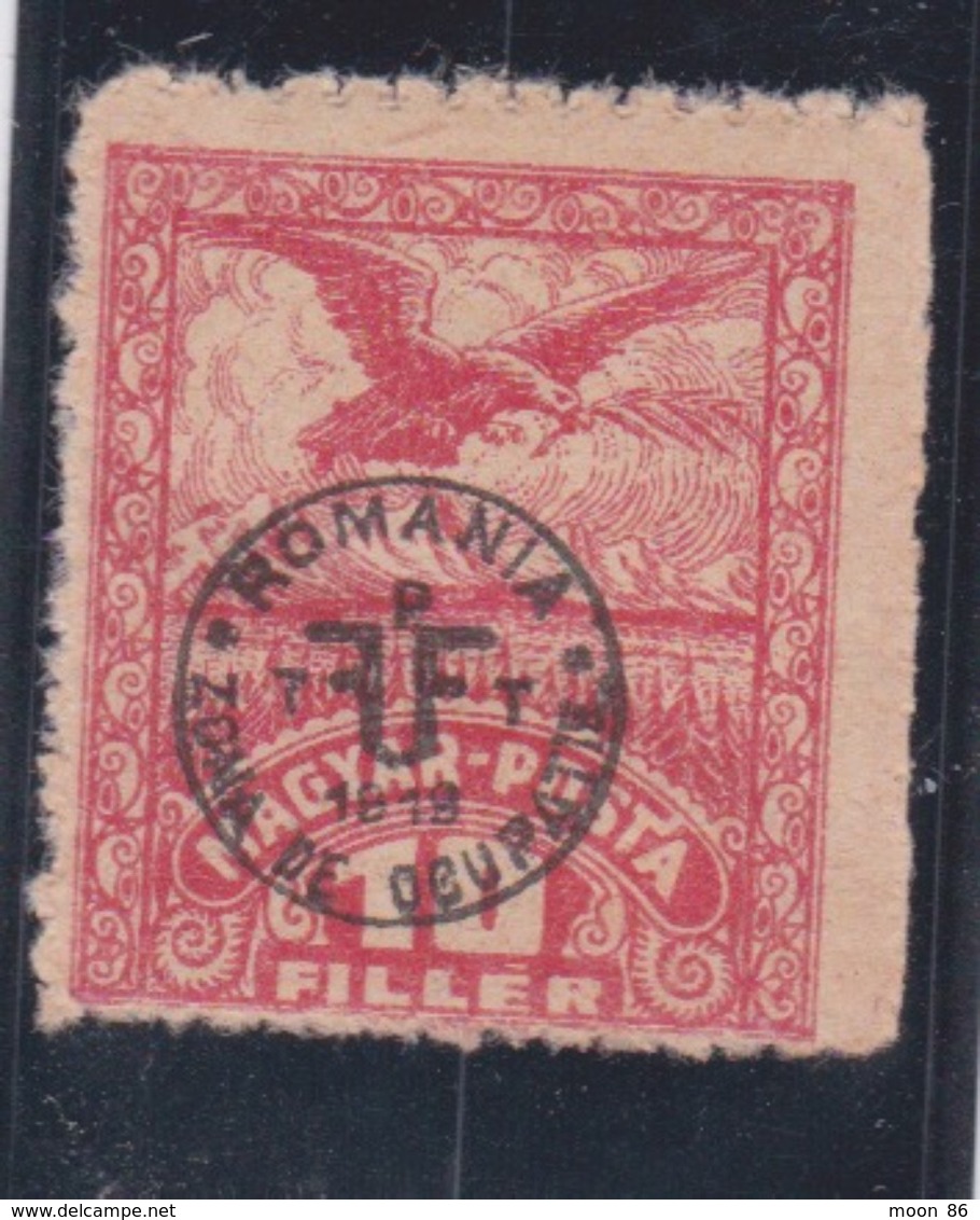 ROMANIE - ROMANIA - 10 FILLER MAGYAR POSTA  AVEC SURCHARGE ZONE SOUS OCCUPATION 1919 - Bezetting