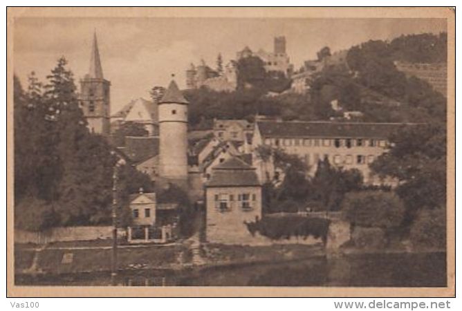 CPA WERTHEIM- TAUBER RIVER BANK, TOWERS, CASTLE - Wertheim