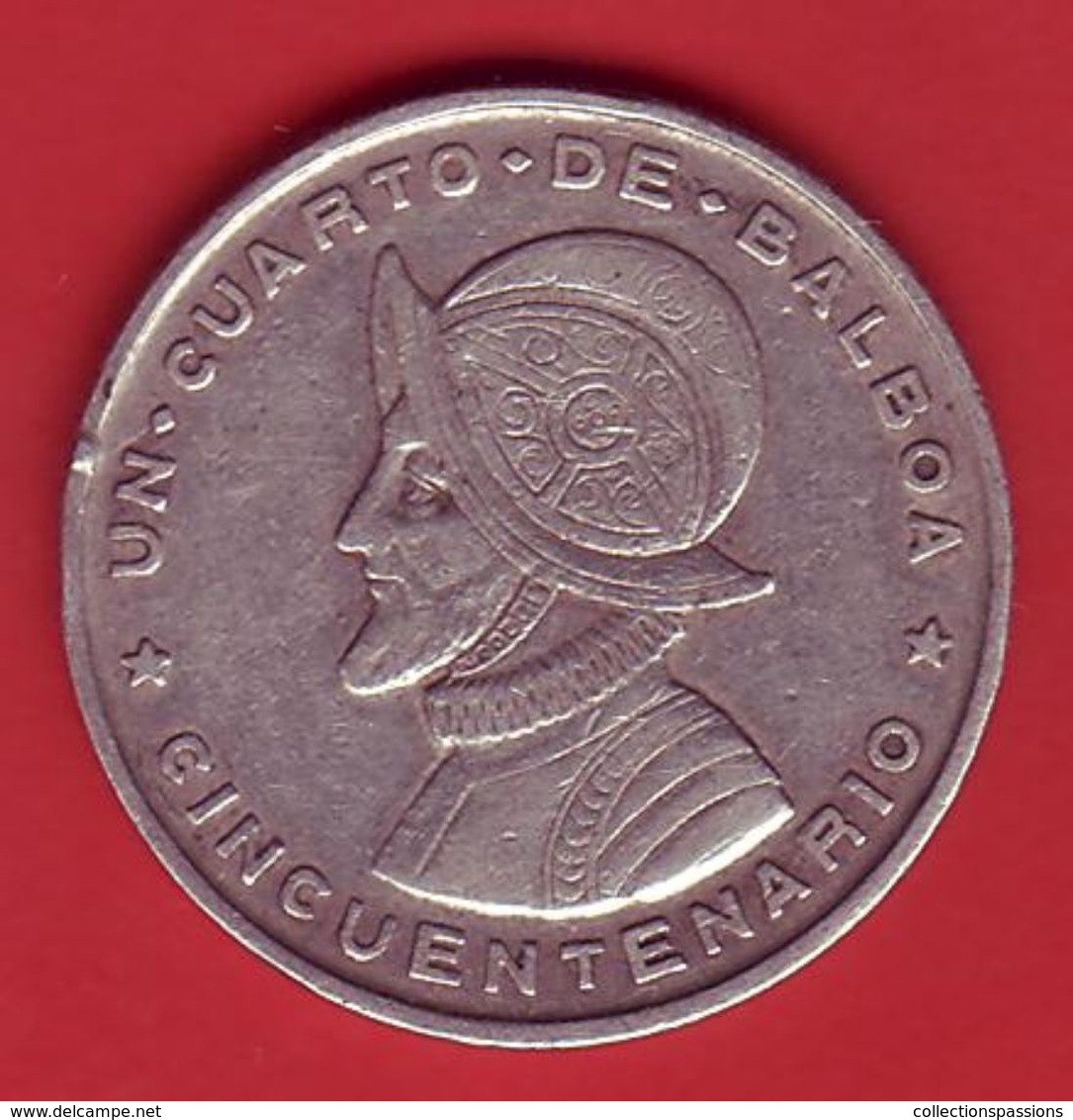 - PANAMA - Un Cuarto De Balboa - 1953 - Argent - - Panama