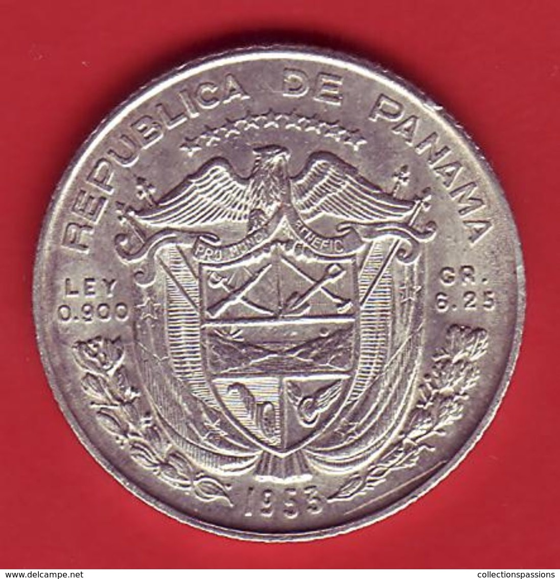 - PANAMA - Un Cuarto De Balboa - 1953 - Argent - - Panama