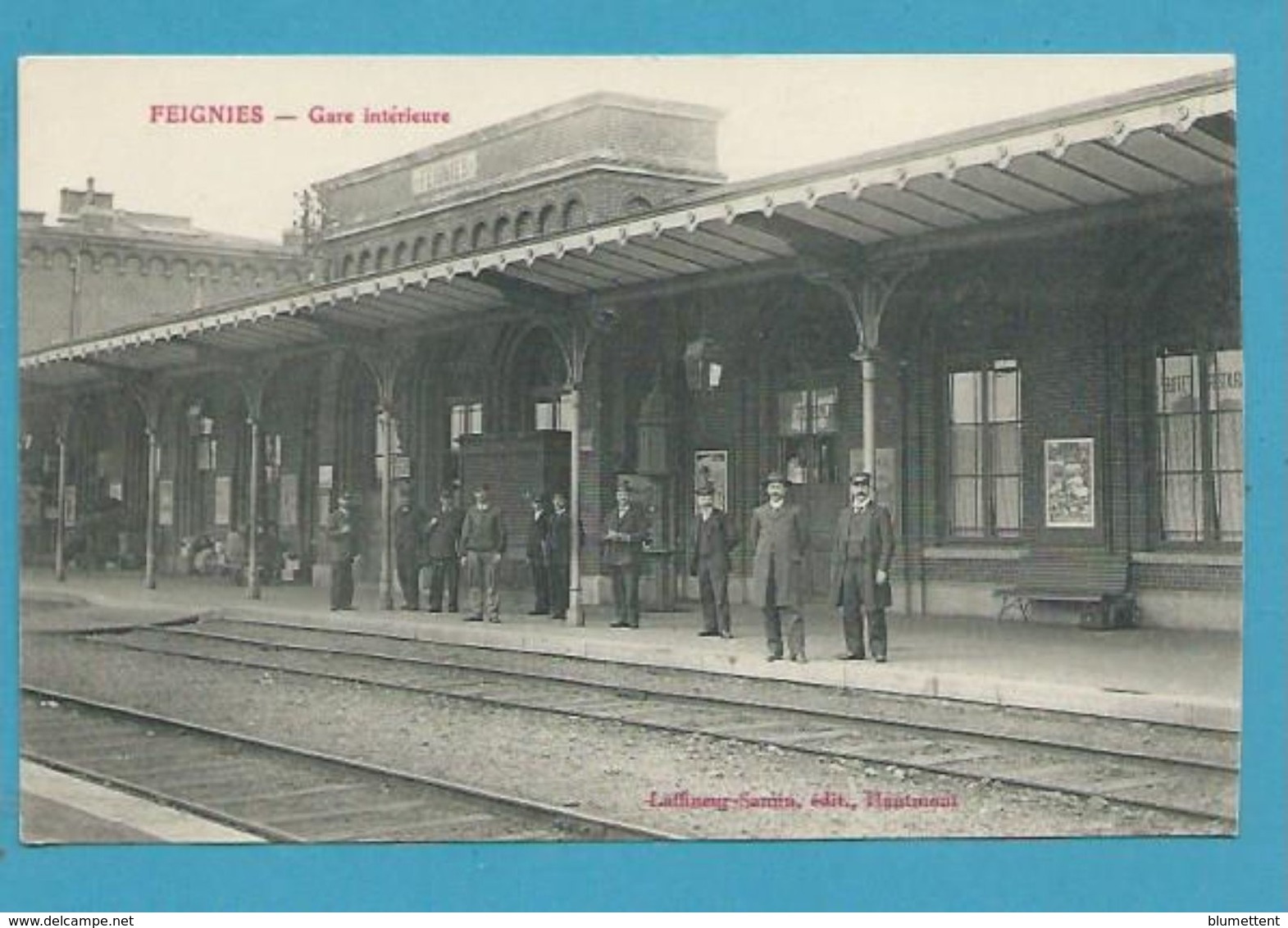 CPA Chemin De Fer La Gare Intérieure FEIGNIES 59 - Feignies