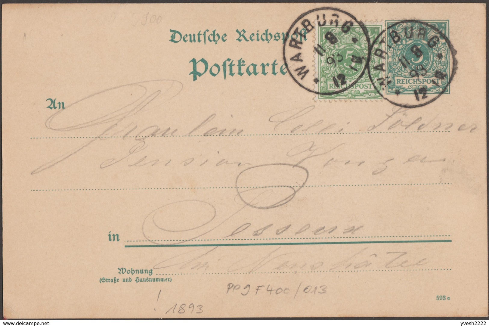 Allemagne 1893. Entier Postal Timbré Sur Commande. Montée Au Moyen D'ânes Au Château De Wartburg, Eisenach - Asini