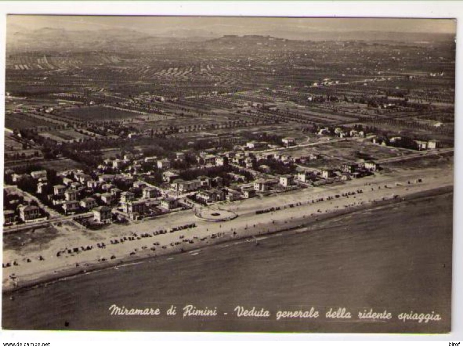 MIRAMARE DI RIMINI - VEDUTA GENERALE DELLA SPIAGGIA  ( RN ) - Rimini