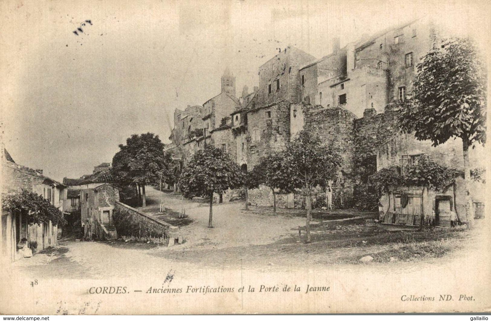 CORDES ANCIENNES FORTIFICATIONS ET LA PORTE DE LA JEANNE - Cordes