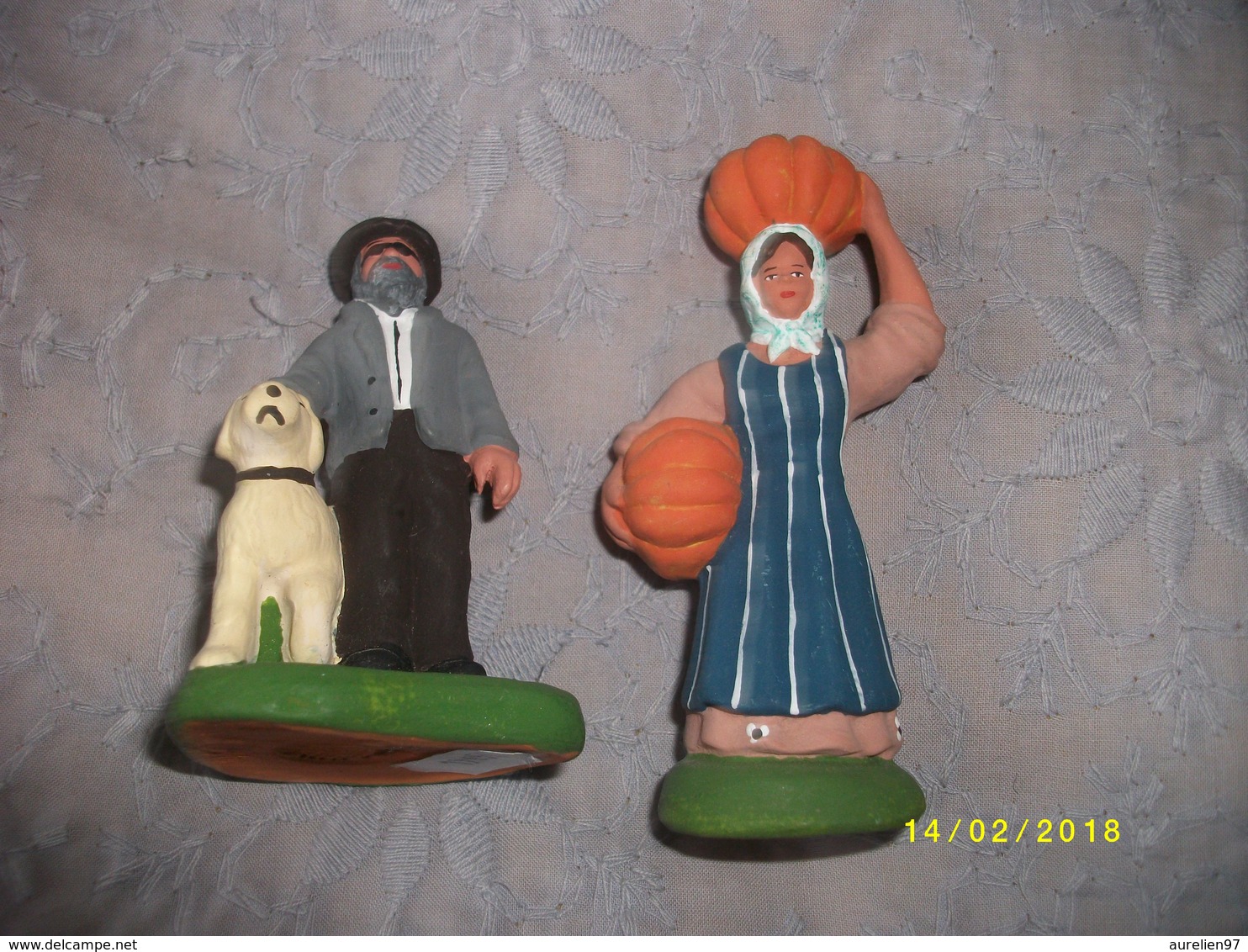 Lot De 2 Santons - Art Populaire