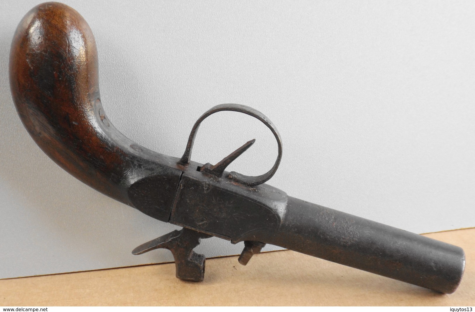 Ancien Petit Pistolet à Percussion - 18cm De Longueur - En L'Etat - Decorative Weapons