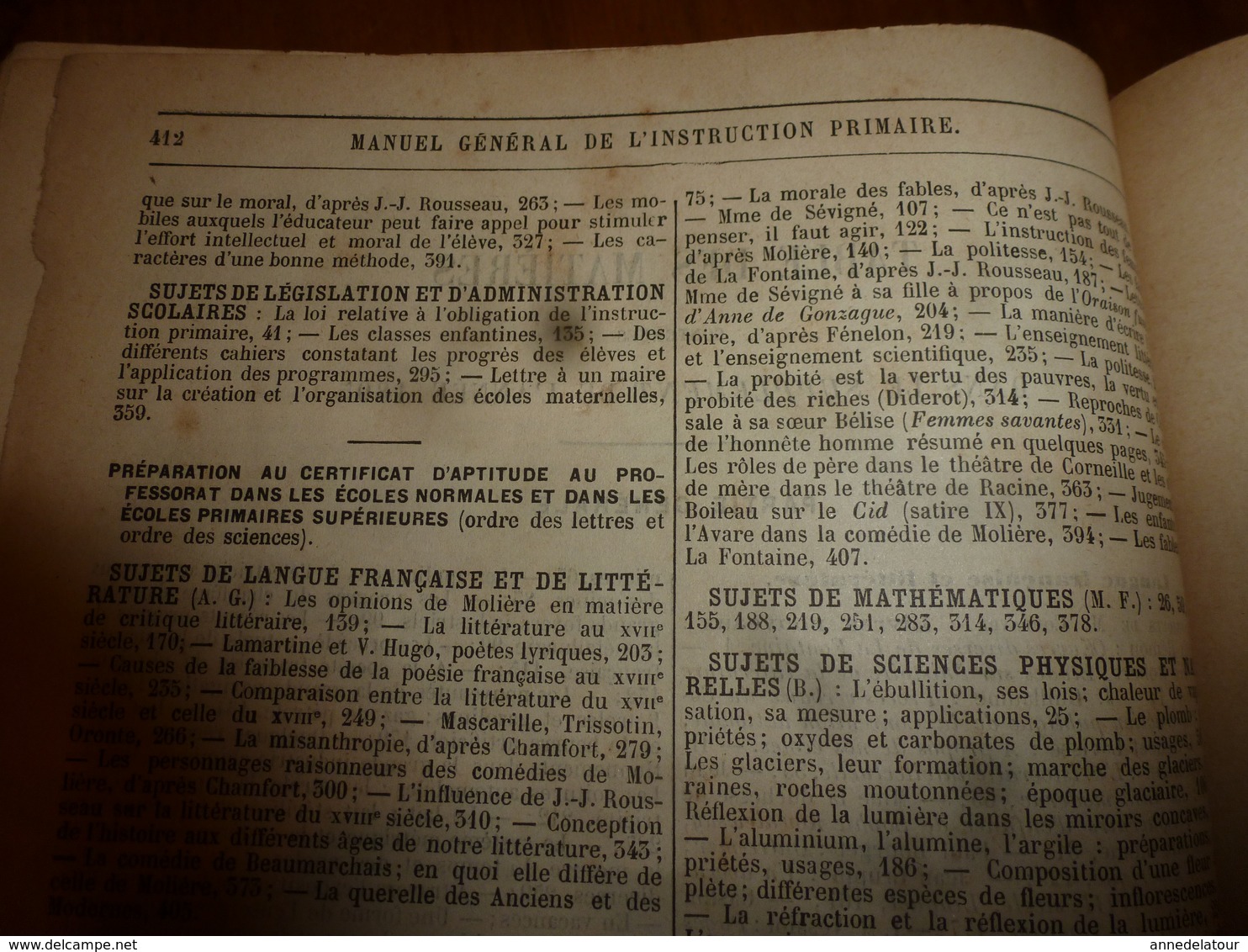 1894-95 L'instruction primaire à cette époque  (il y a 123 ans)