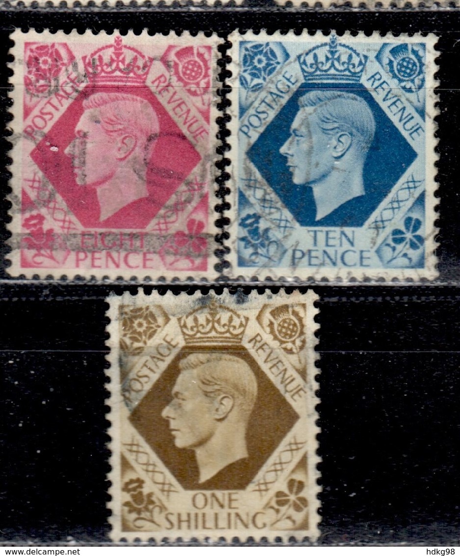 GB+ Großbritannien 1937 Mi 208 210-11 Georg VI. - Used Stamps