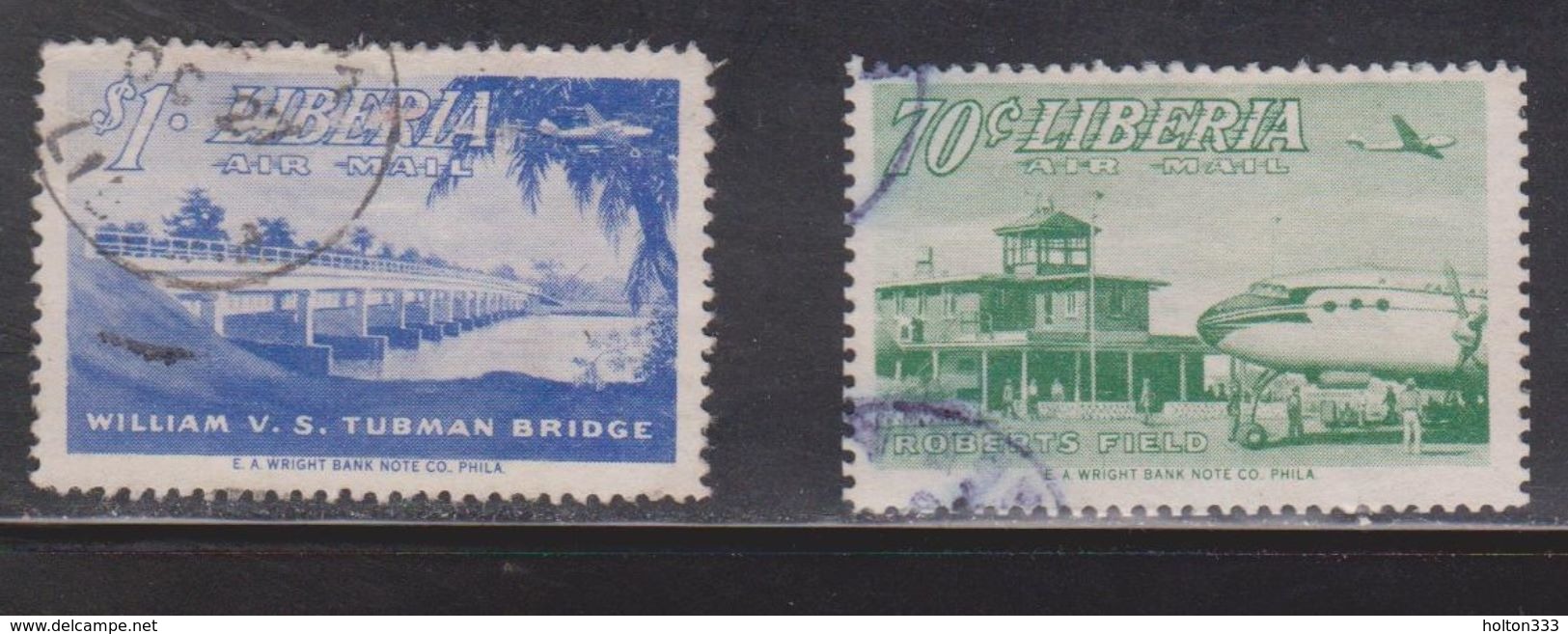 LIBERIA Scott # C75-6 Used - Airmail Issue - Liberia