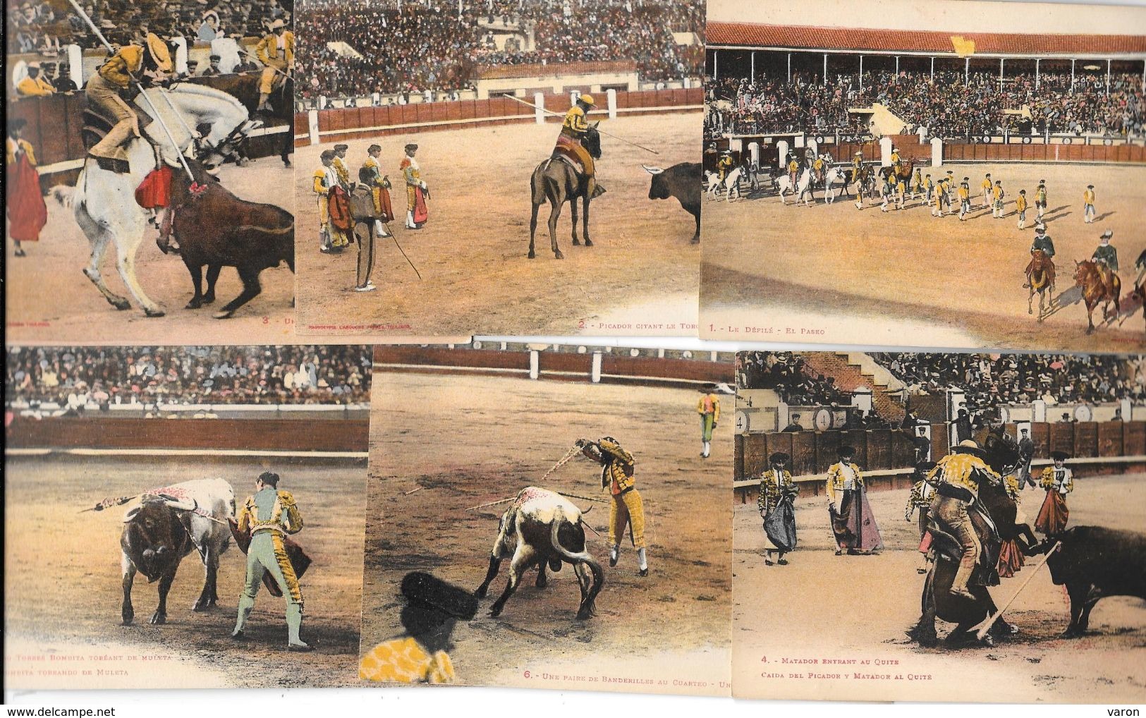 12 Cartes De CORRIDA -PHOTOTYPIE LABOUCHE FRERES à TOULOUSE (11 Différentes Et 1 Double)  TORERO, MATADOR Etc  (2scan) - Toulouse