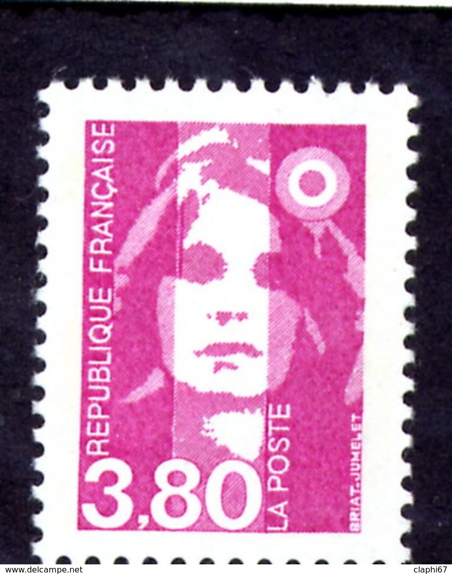 France Y&t 2624 Briat 3F80 Rose Variété " Griffe Sur Oeil Droit" Tenant à Normal Bdf (2 Scan) - Unused Stamps