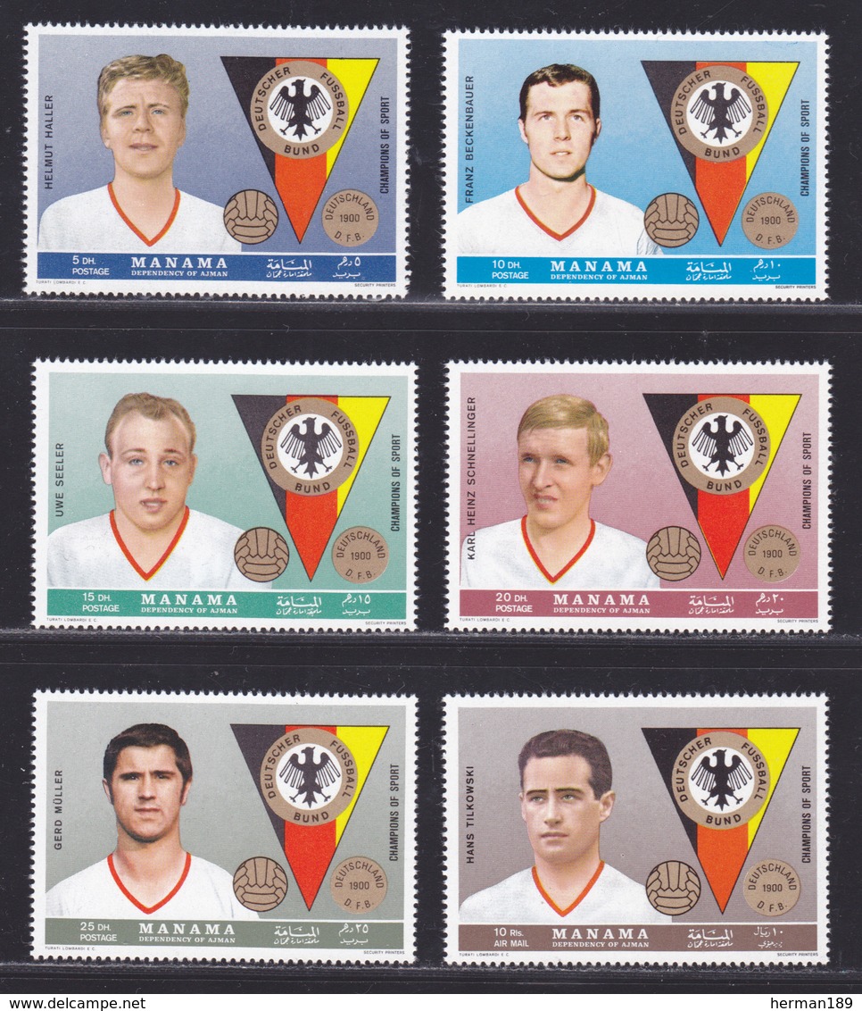 MANAMA N°   18, AERIENS N° 23 ** MNH Neufs Sans Charnière, 6 Valeurs (D5035) Champions De Football Allemands - Manama