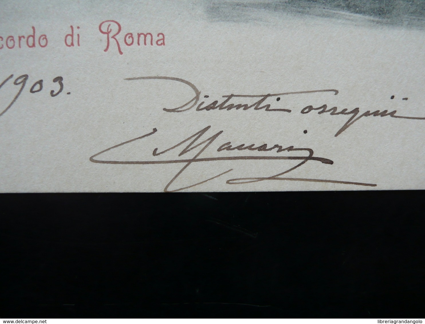 Autografo Cesare Maccari Cartolina Postale Roma Giugno 1903 Pittura Loreto Siena - Otros & Sin Clasificación