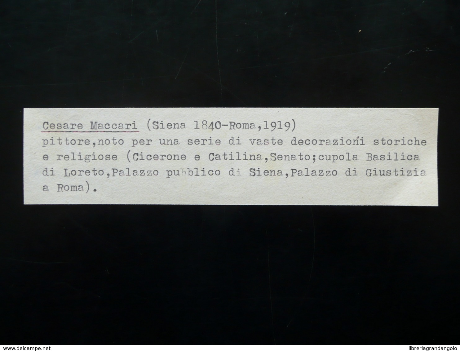 Autografo Cesare Maccari Cartolina Postale Roma Giugno 1903 Pittura Loreto Siena - Otros & Sin Clasificación