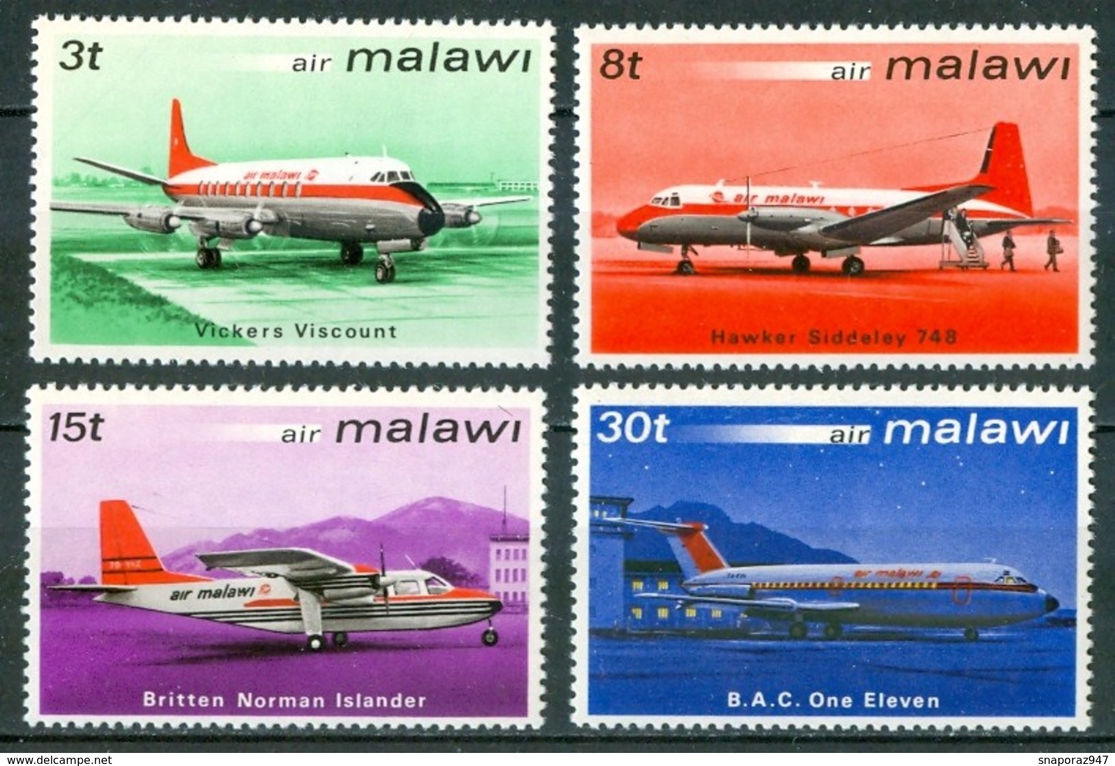 1972 Malawi Aerei Aircraft Avions MNH** C7 - Malawi (1964-...)