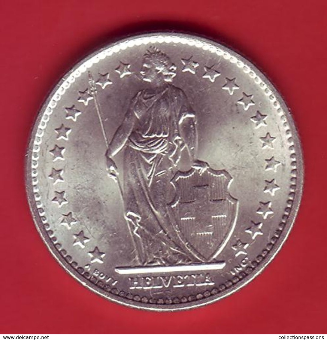 - SUISSE - 2 Francs - 1965 - Argent - SPL - - 2 Francs