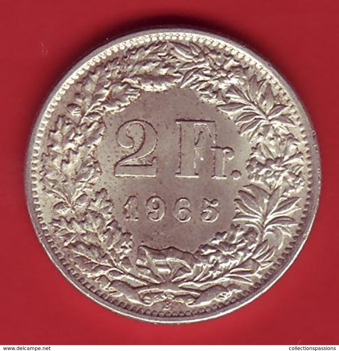 - SUISSE - 2 Francs - 1965 - Argent - SUP - - 2 Francs